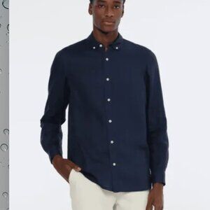 Scotch & Soda men's Navy button front long sleeve, 100% cotton shirt sz XXL Slim